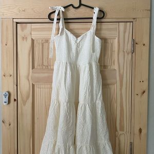 NWT Madewell Lucie Eyelet Tie Strap Dress